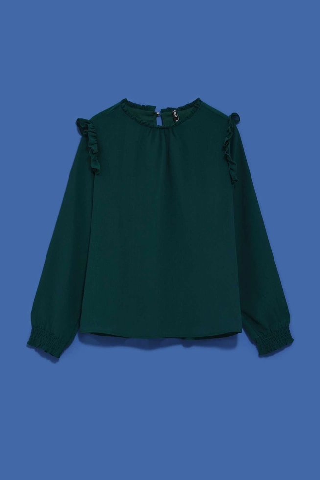 Koszula z falbaną na ramionach