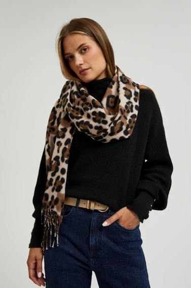 Pasek z okrągłą klamrą beżowy