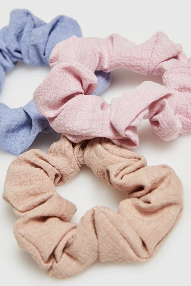 Zestaw trzech gumek do włosów w pastelowych kolorach