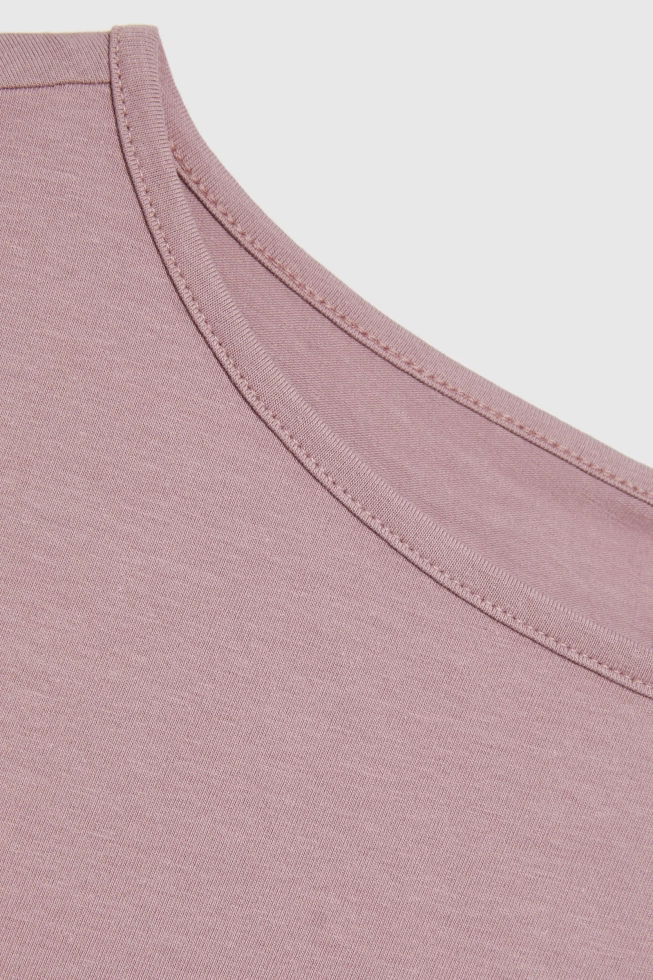 Dopasowana bluzka z krótkimi rękawami różowa