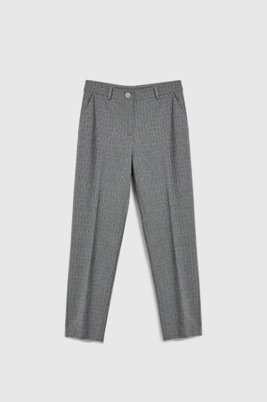 Eleganckie spodnie cygaretki szare