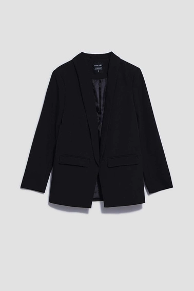 Gładka marynarka czarna