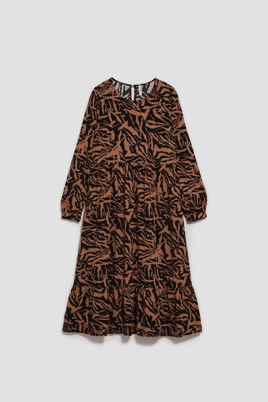 Wzorzysta sukienka midi