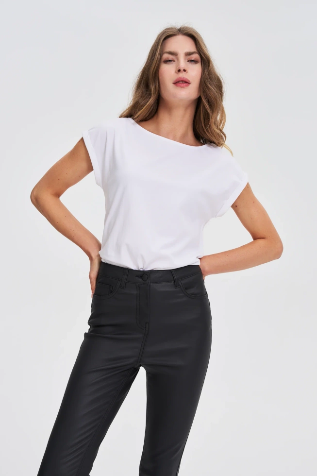 T-shirt z bawełny biały