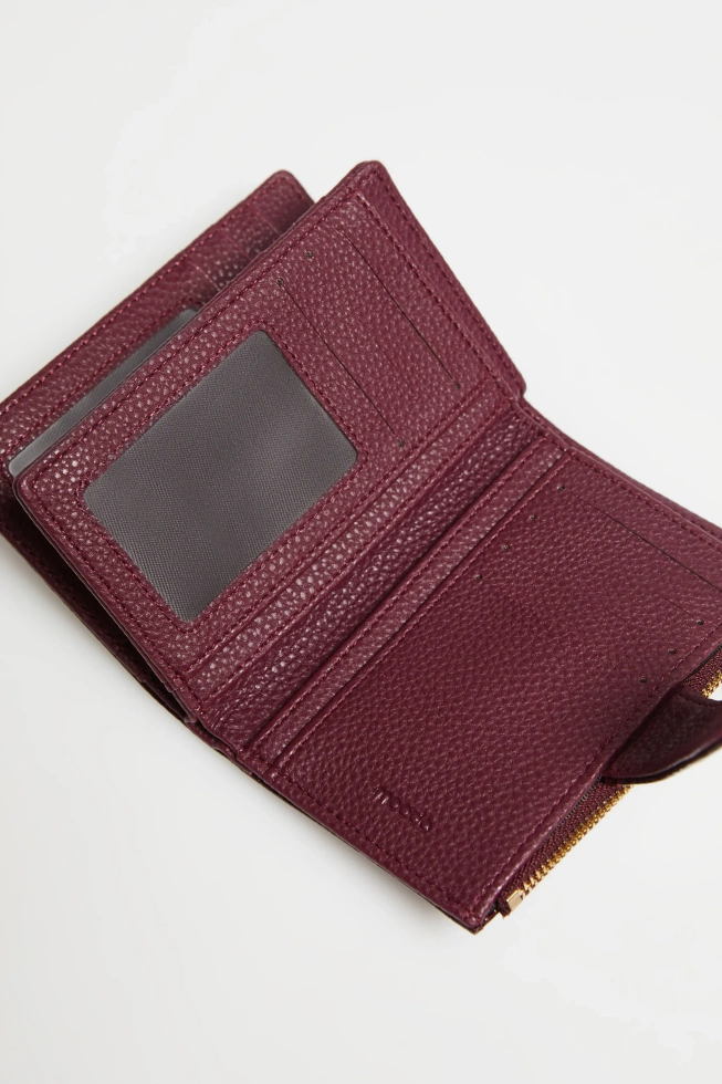 Portfel w zwierzęcy wzór burgundowy