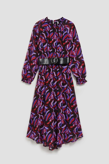 Sukienka midi z paskiem