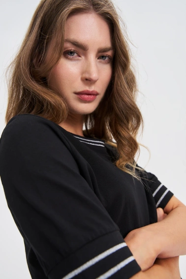 Gładka bluzka z bawełny