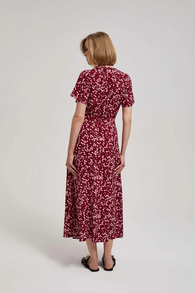 Sukienka maxi truskawkowa