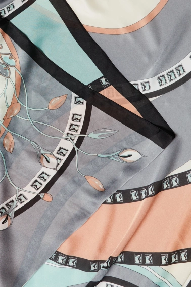 Wzorzysty szal miętowy