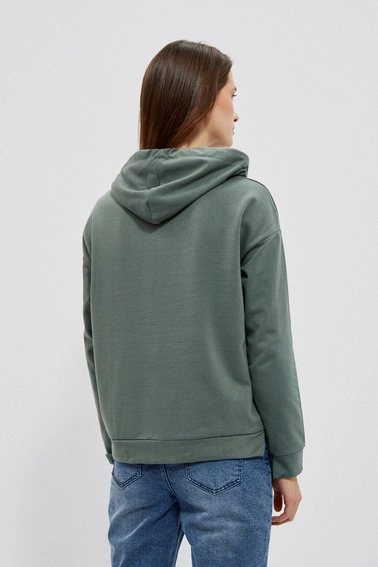 Bluza z kapturem oliwkowa