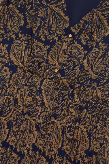 Wzorzysta sukienka granatowa 