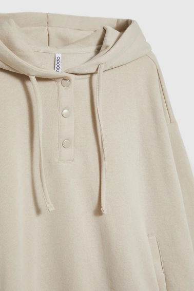 Bluza z kapturem beżowa