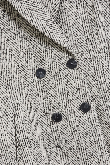 Płaszcz w jodełkę szary