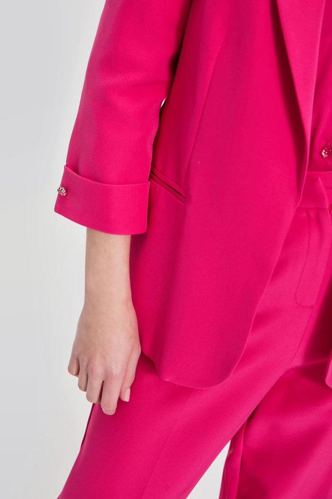 Marynarka z rękawami 3/4 fuksjowa