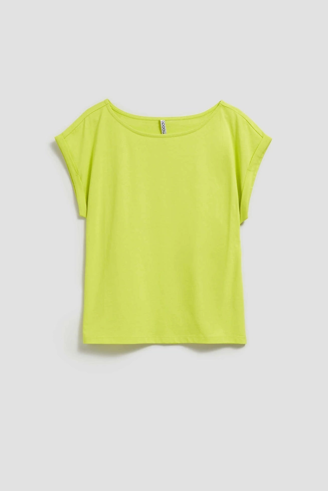 Bawełniany t-shirt limonkowy