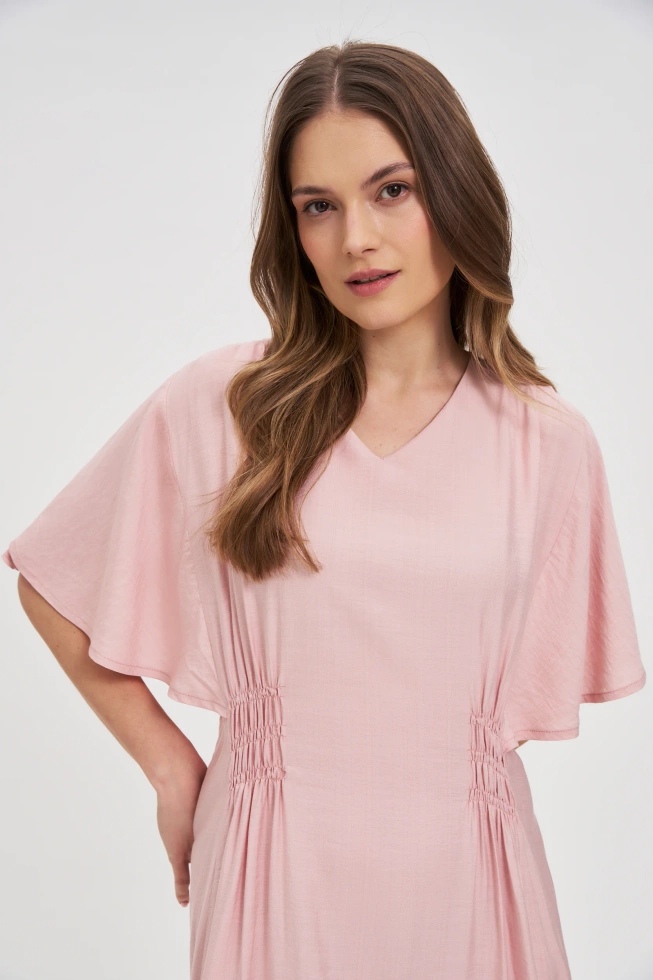 Sukienka midi różowa