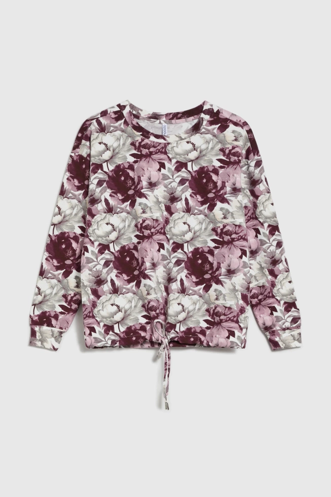 Bluza w kwiaty biała