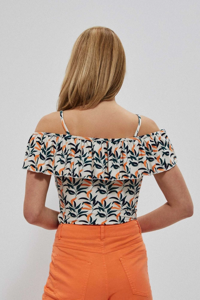 Bluzka na ramiączkach z falbaną