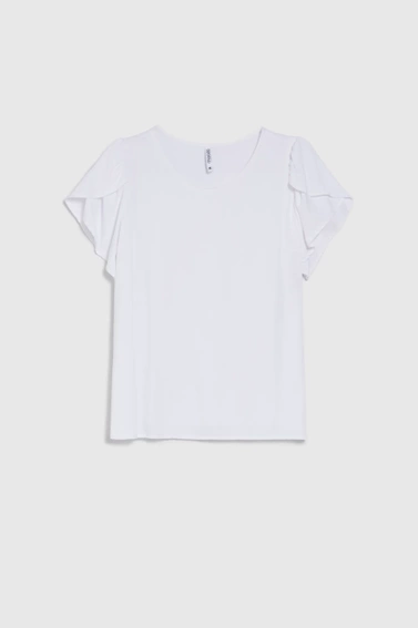 Koszula z bufiastymi rękawami biała 