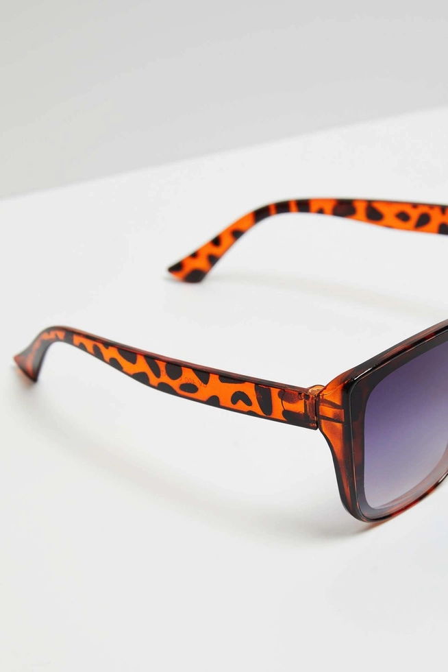 Okulary przeciwsłoneczne z motywem zwierzęcym brązowe