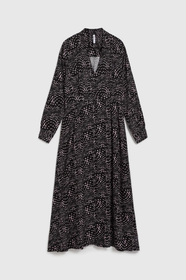 Wiskozowa sukienka midi czarna