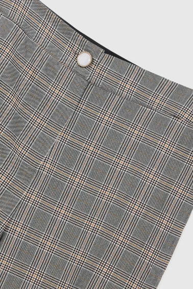 Spodnie w kratę szare