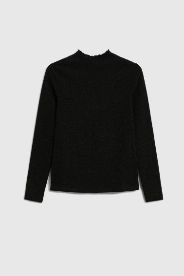 Błyszcząca bluzka czarna