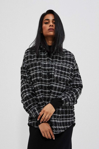 Koszula w kratę czarna