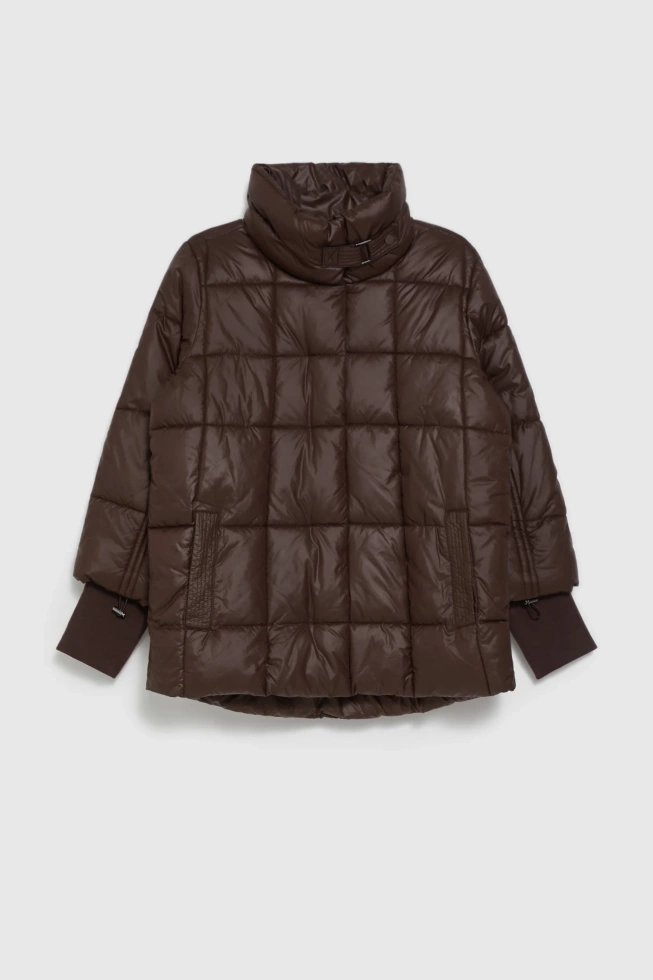 Pikowana kurtka brązowa