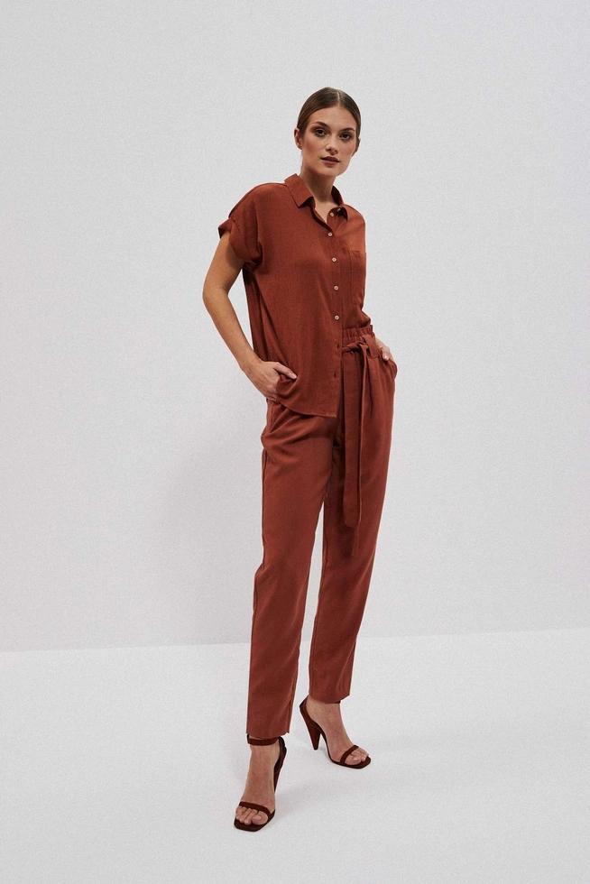 Wiskozowa koszula z kieszonką