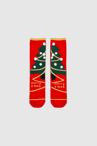 Skarpety świąteczne z choinkami