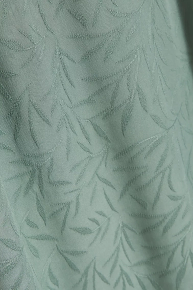 Koszula z dekoltem w serek i bufiastymi rękawami oliwkowa