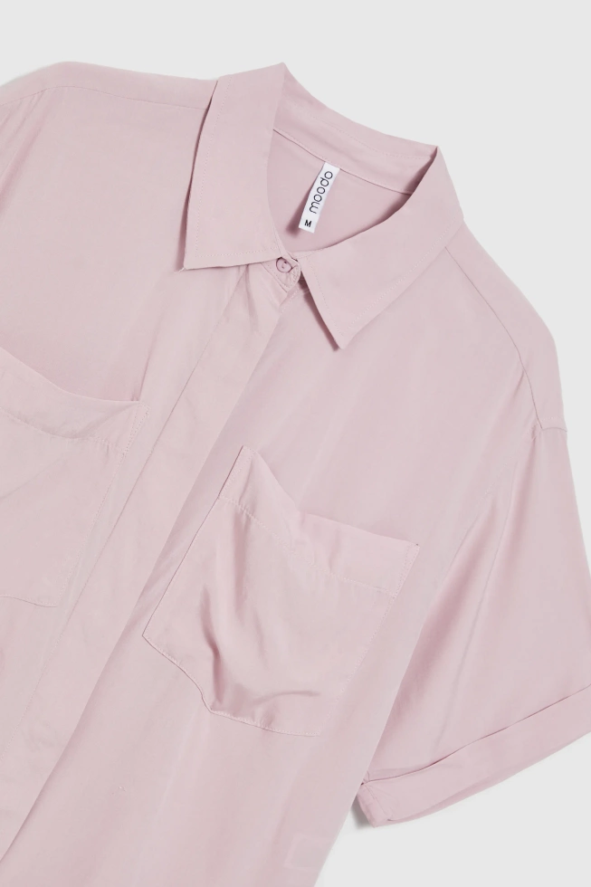 Wiskozowa koszula różowa