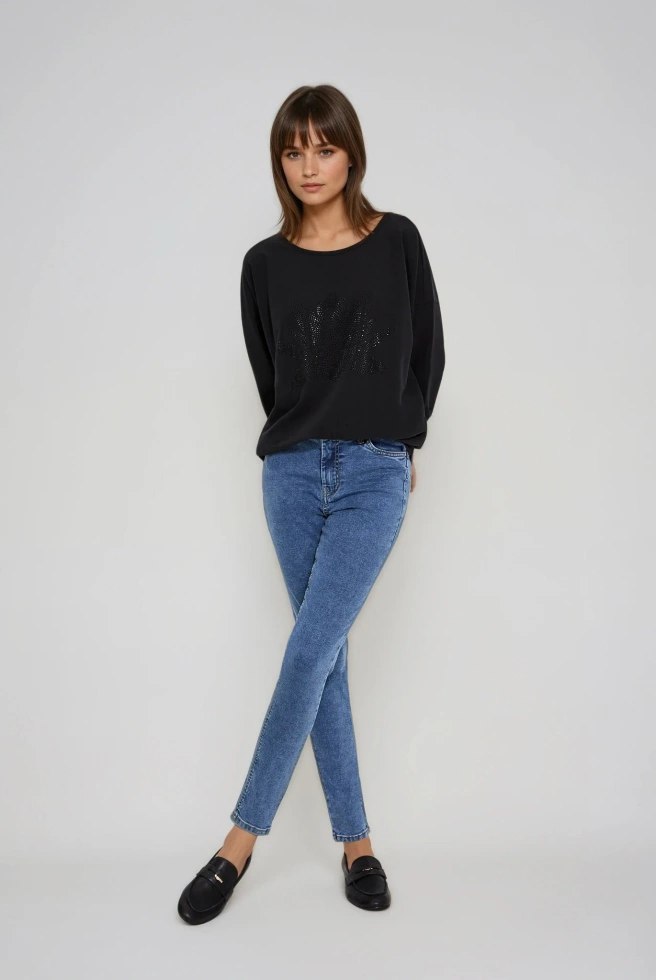 Bluza za bawełny czarna