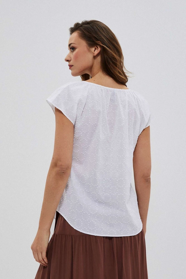 Bawełniana bluzka koszulowa biała