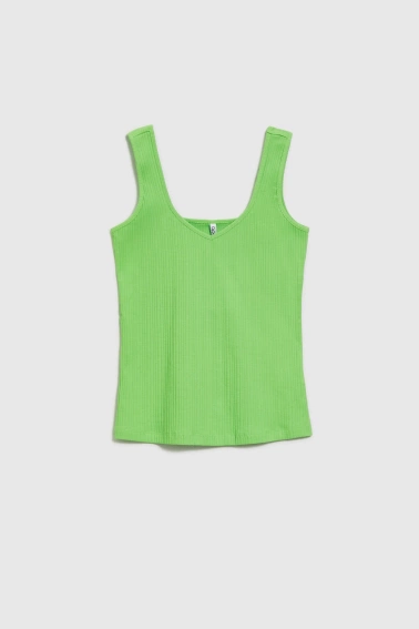 Prążkowany top zielony