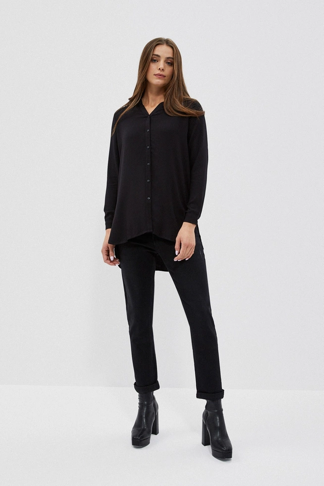 Gładka koszula zapinana na guziki