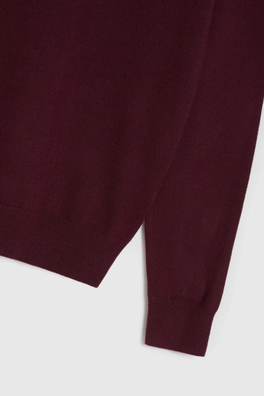 Gładki golf burgundowy