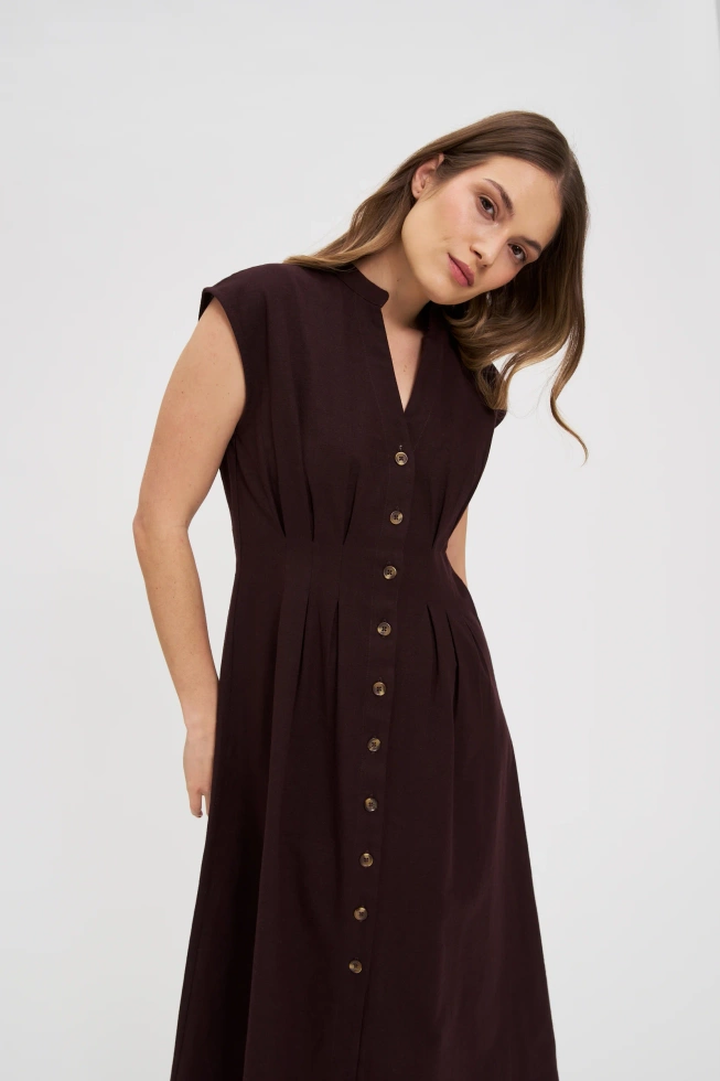 Taliowana sukienka midi