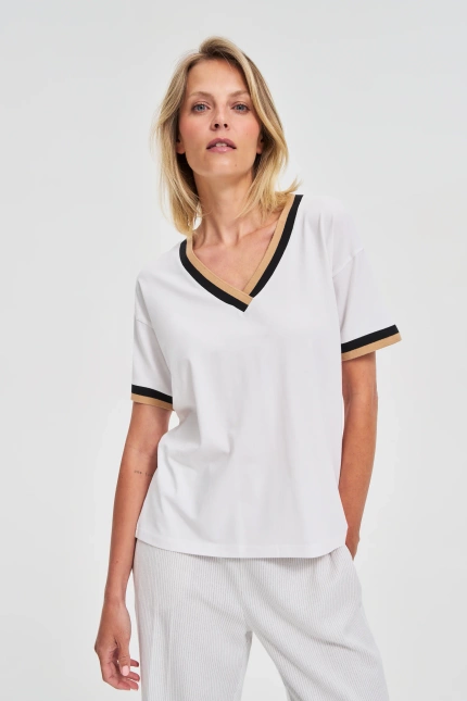 Bluzka z bawełny biała