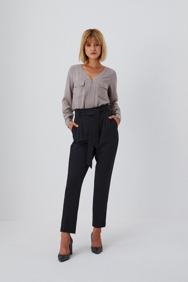 Eleganckie spodnie z wysokim stanem
