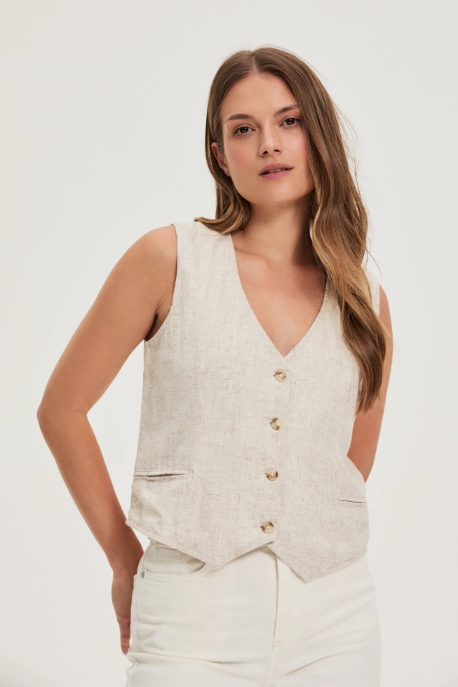 Kamizelka beżowa