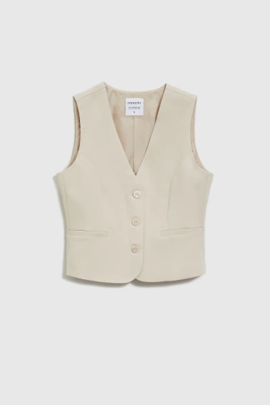 Elegancka kamizelka beżowa