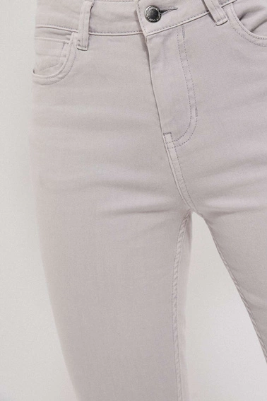 Gładkie spodnie szare