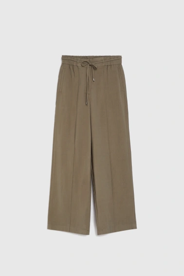 Szerokie spodnie oliwkowe 