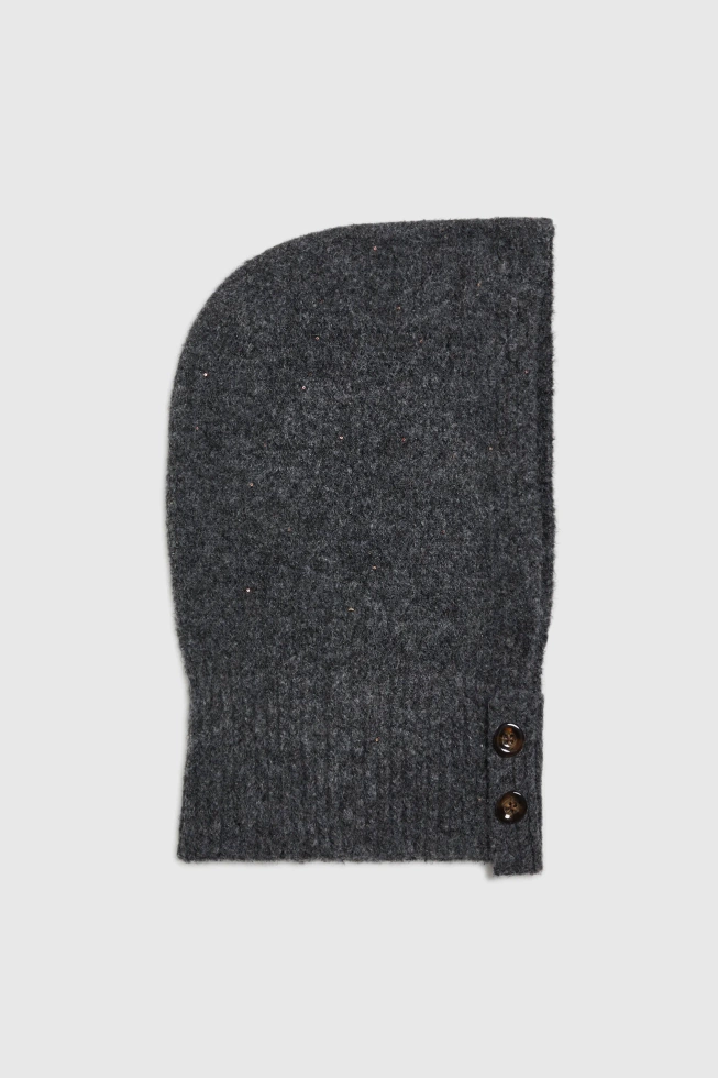 Dzianiowa kominiarka szara