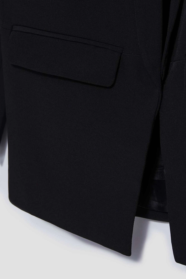 Gładka marynarka czarna