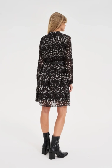 Sukienka z paskiem brązowa