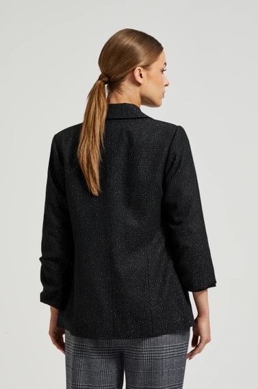 Marynarka z rękawami o długości 3/4 czarna