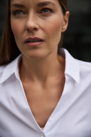 Koszula z krótkimi rękawami biała 